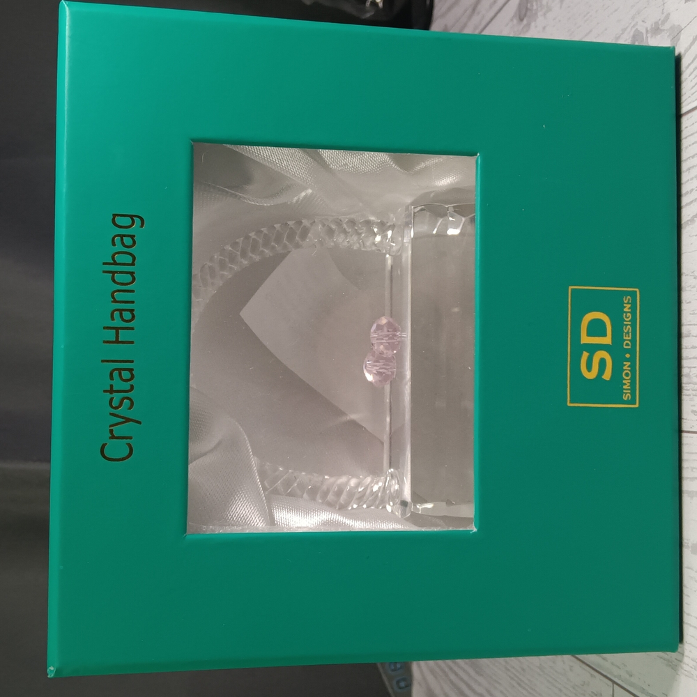 Crystal Handbag Display - Green